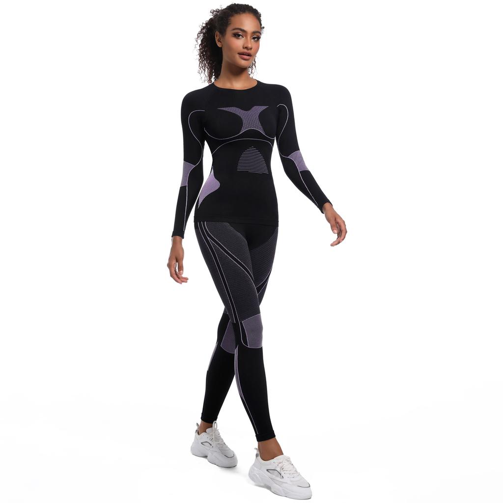 Seamless Yoga Sets Nessaj Women Long Sleeve Gym Fitness Suits Nylon Knitted High Waist Running Sportswear