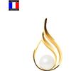 Pendant - Compagnie Générale Des Perles - Genuine Cultured Pearl 7-8 Mm - 18 Carat Yellow Gold - Women