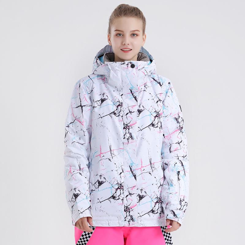 Korean Style Women's Ski Suit: Windproof, Waterproof, Breathable, Thickened Warmth, Double/Single Board, Ski Jacket