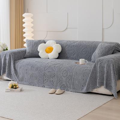 Winter High-Grade Plush Sofa Cover Towel Full Covered Cloth Anti-Cat Scratch Cover Blanket Thickening Sofa Cushion Autumn and Winter Universal