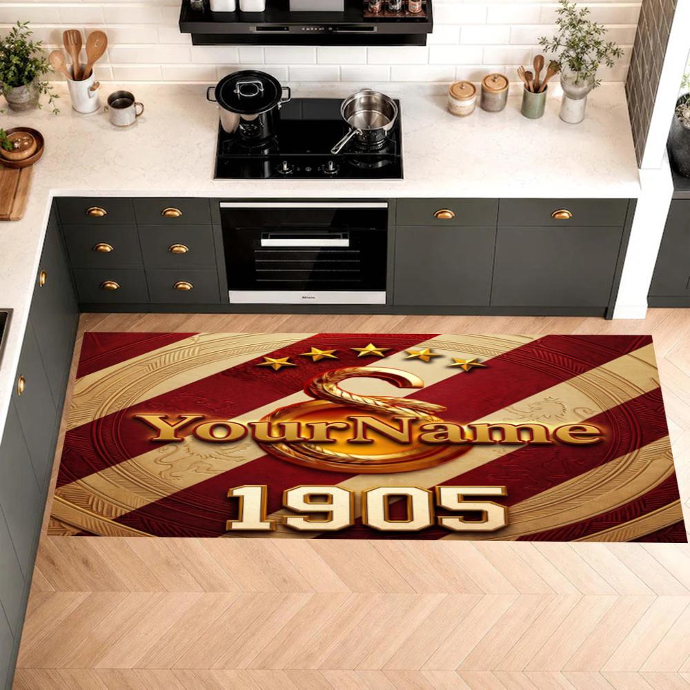 Galatasaray1 Personalized Name Kitchen Carpet Nonslip Floor Mat Ideal Entryway Door Mat Laundry Room Bathroom Foot Mat