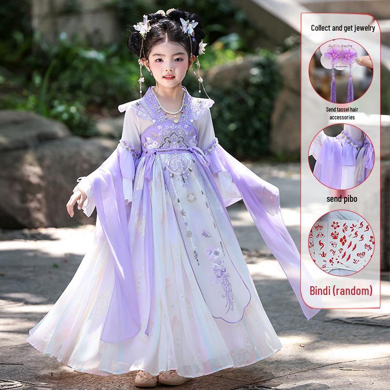 

Летний стиль ханьфу для девочек 2025 - Платье феи в стиле костюма Тан 170cm