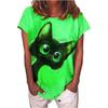 Summer Cat 3D Print T-Shirts Women's Casual Round-Neck Short Sleeve T Shirt Harajuku Tees Y2k Tops Female Streetwear Clothing
