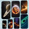 Saturn Solar System Phone Case For Samsung S25,S24,S21,S22,S23,S30,Ultra,S20,Plus,Fe,Lite,Note,10,9,5G Black Cover