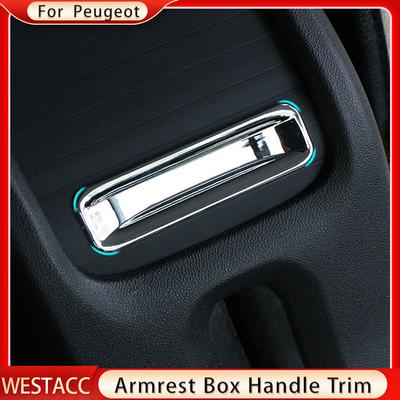 ABS Auto Mittelarmlehne Box Offener Griff Abdeckung Trim Dekoration Aufkleber für Peugeot 2008 2014 2015 2016 2017 2018