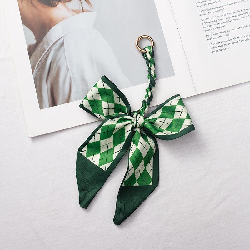 Silk Scarf Pendant Keychain: Versatile Bag Charm & Keyring