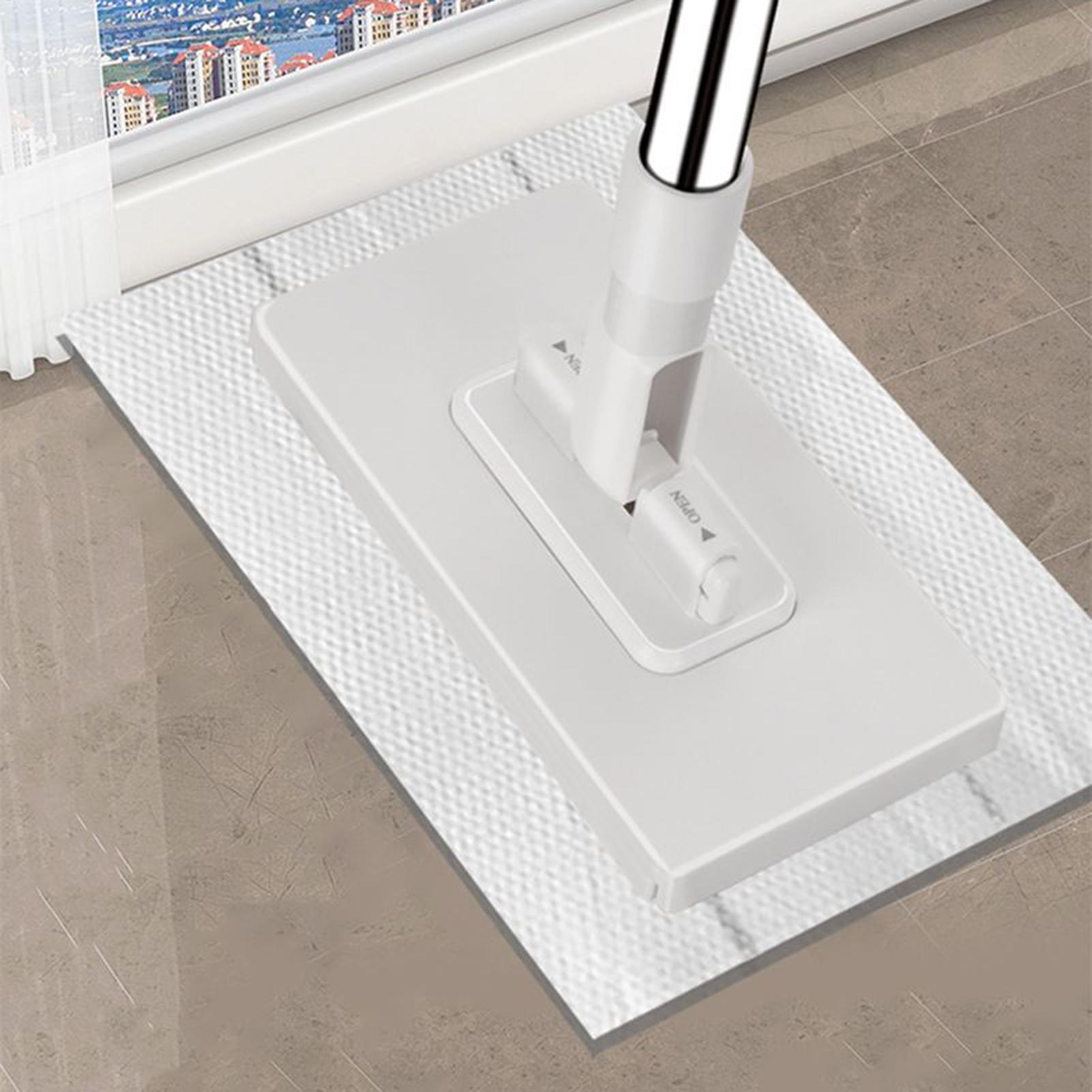 New Dust Mops For Floor Cleaning Face Towel Cleaner Mop With 4 Reusable Cloths Detachable Press Clamp Wipes Home Cleaning Tool