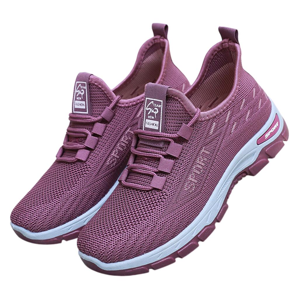 Lightweight Breathable Women Sport Sneakers Slip On Athletic Shoes Flexible Sole Running Gym Walking Footwear