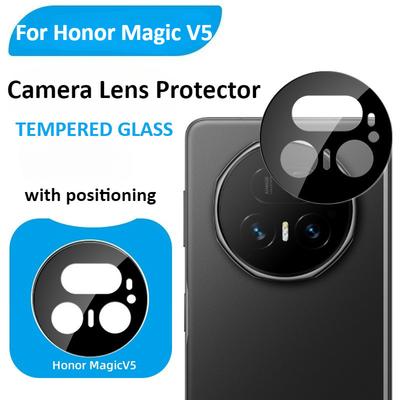 For Honor Magic V5 V3 V2 8 7 Pro Black Glass Camera Lens Protector For HONOR 300 200 X70 X60 GT Pro Ultra Positioning Protective Lens Film