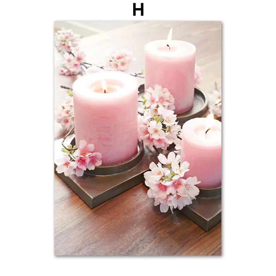 

Рожевий вишневий цвіт Півонія Орхідея Квітка Північні плакати Настінні картини на полотні та принти Настінні картини для домашнього декору спальні 40x60cm No Framed