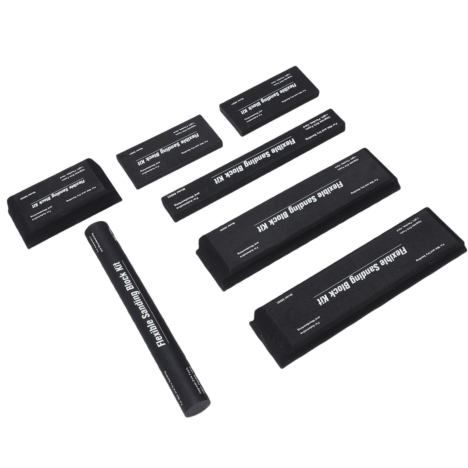 Sanding Block Kit EVA Foam Ergonomic Grip Wet Dry Autobody Sanding Blocks and Paper Kit for Automotive Car Bodywork