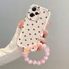 Case For Motorola Moto G84 G14 G15 G24 G34 G35 G54 G52 G53 E13 G22 G60 G30 G05 E22 Soft Love Heart Bracelet Chain Silicone Cover