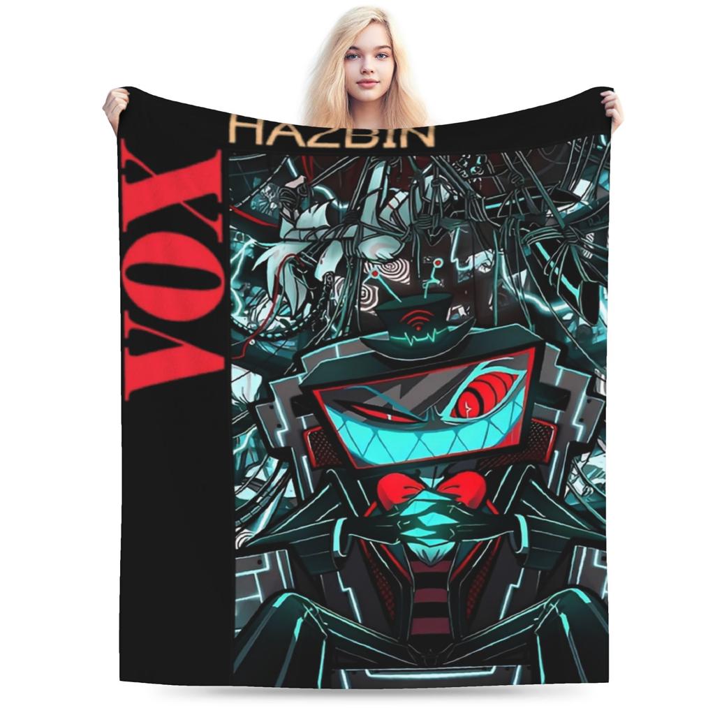 Hazbins Hotels Vox Solo Metalldecke Superweiche Kuscheldecke Winter Mädchen Wohnzimmer Reise Büro Tagesdecke