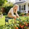 Garden Kneeling Pad and Seat, 150 kg Load Capacity, Garden Stool with Thick Padded Knee Area, Extendable Steel Legs