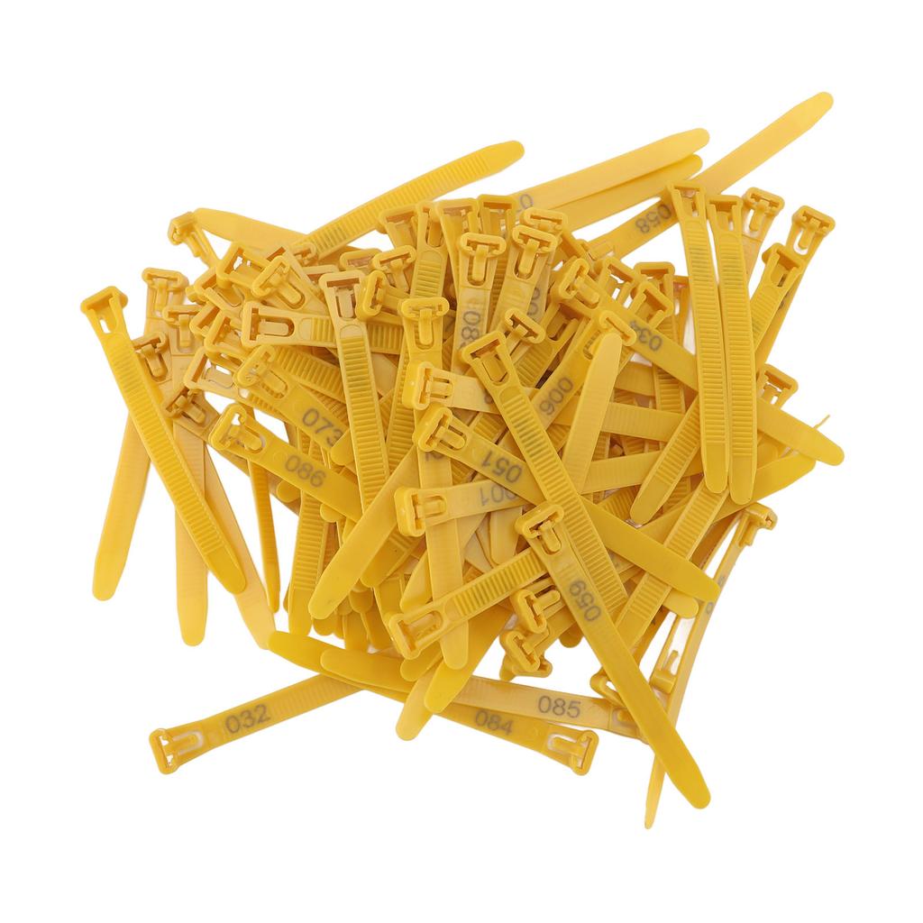 100pcs Chicken Leg Bands Adjustable Fadeless Numbered Poultry Identification Leg Tags for Duck Goose