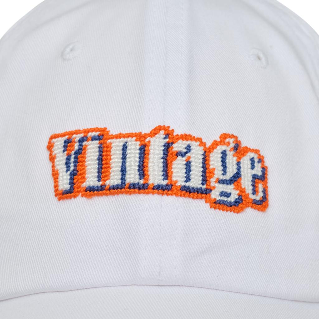 LOLONG Vintage Needlepoint Hat (White)