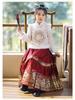 Girls' Velvet Hanfu Ma Mian Skirt Set - Winter 2025 New Chinese Style for Autumn/Winter and New Year Celebrations