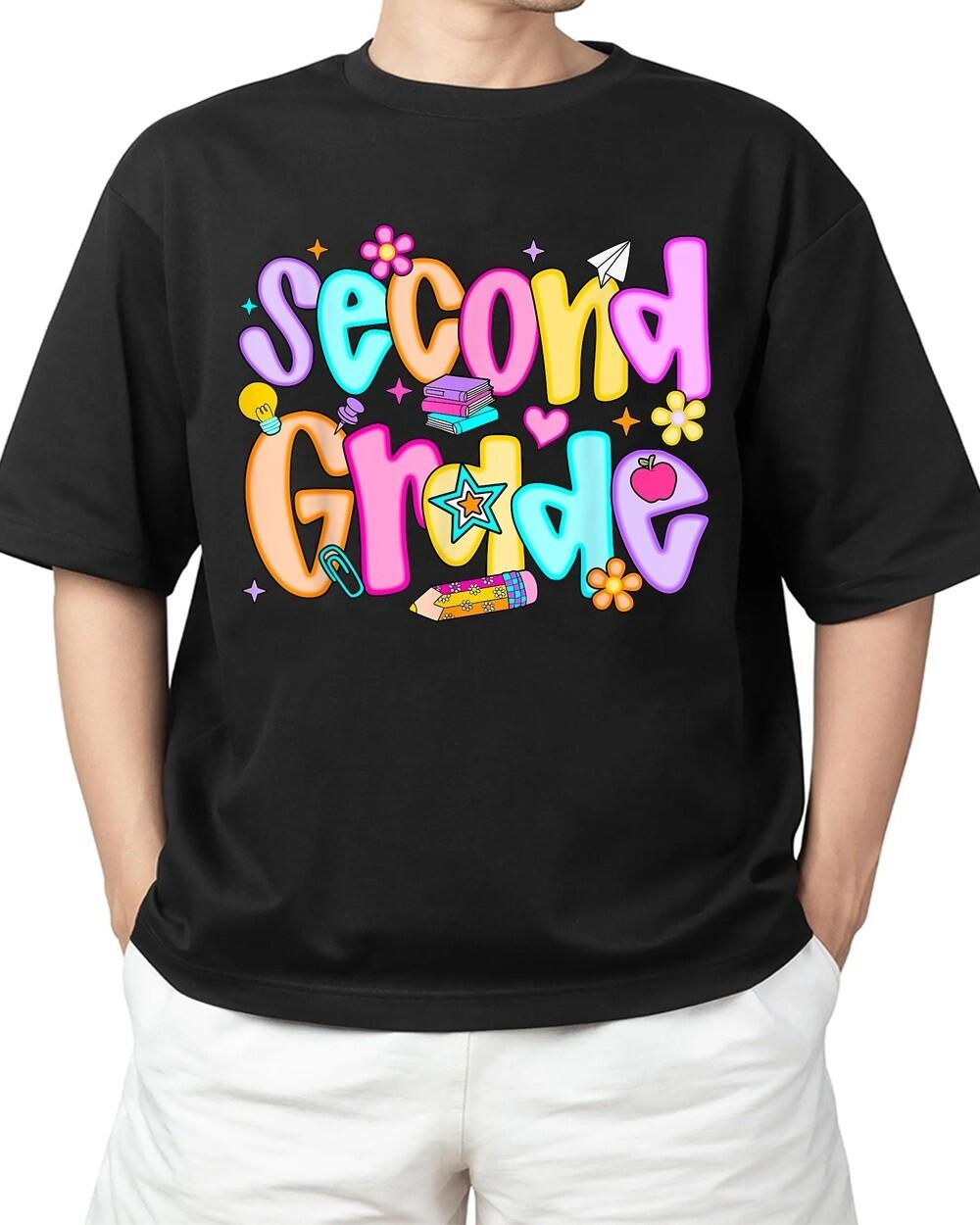 Preppy Second Grade Back To School 2nd Grade Teachers For Adult S-4XL T-Shirt XXXL