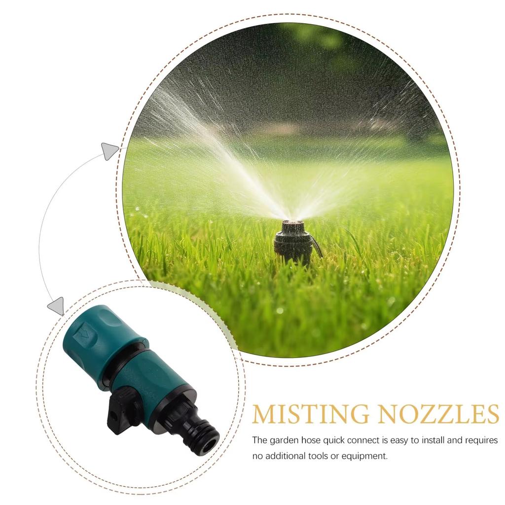 Rychlokonektor zahradní hadice Inline uzavírací ventil, multifunkční zahradní nástroj pro zalévání a zavlažování