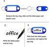 5-200pcs Plastic Key Tags With Split Keychain Ring Label Window For Diy Key Chain Kit Numbered Name Luggage Tags Accessories