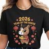 2026 Year of The Horse TShirt Chinese New Year Gift Lunar New Year Tee Lucky Horse Graphic Holiday Celebration Cute Animal Tops
