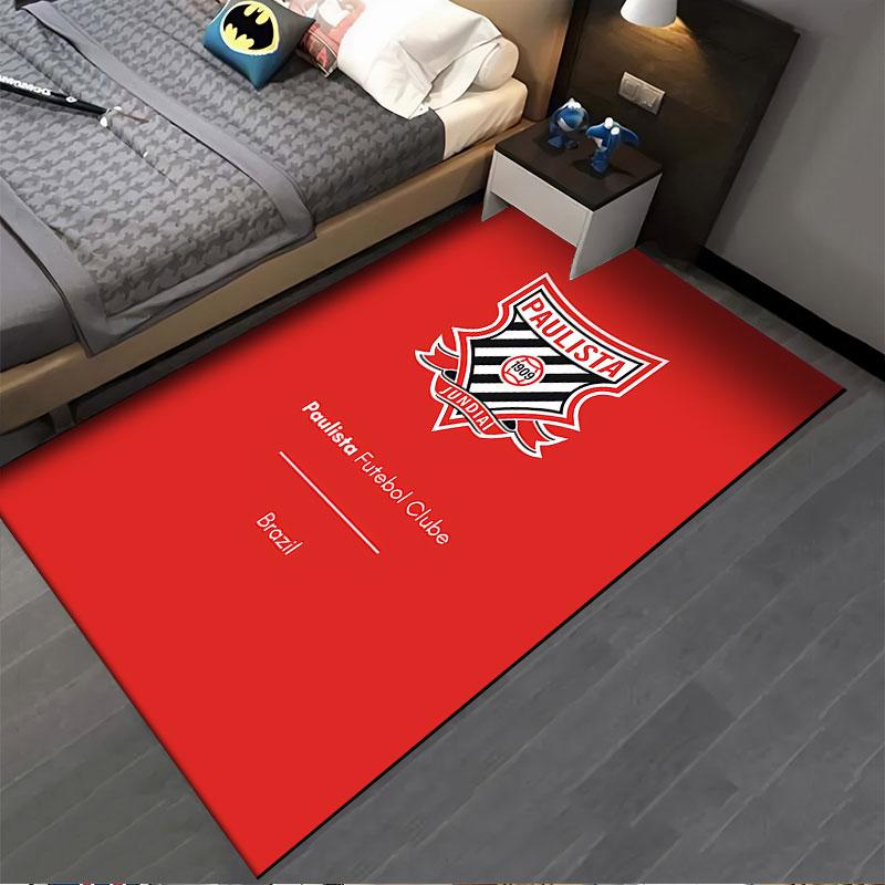 Paulista FC Red Emblem Carpet suitable as a non-slip mat for the living room or bedroom sofa