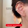 Women's Titanium Steel Earrings: Double-Headed Twist Buckle, Horseshoe Two-Ring Design, Niche Style, Wearable While Sleeping.
