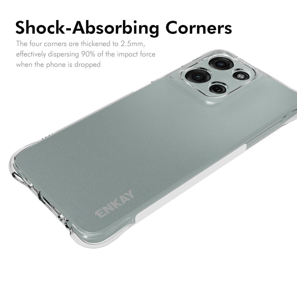 For Motorola Moto G Play (2025) 4G Clear Phone Case ENKAY HAT PRINCE Shockproof Anti-Slip TPU Cover