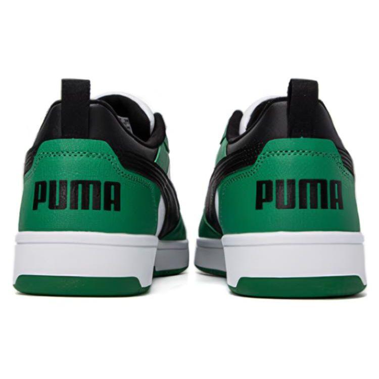 Puma Rebound V6 Low Archive Vert Noir Baskets Unisexe Blanc 392328-06