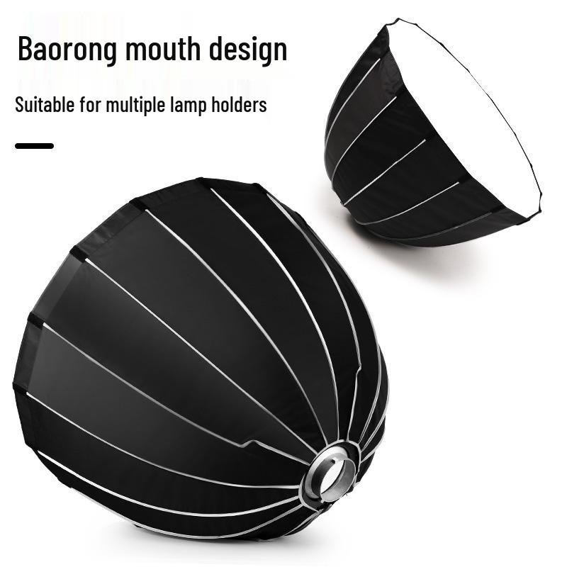 90CM Deep Parabolic Bowens Mount Softbox with Grid - Quick Install