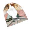 ZLIENSZUS Ginger Cat Cowboys Knit Hat for Adults - Gingerbread Suitable for Weekend & City Wear, Flat Print Ginger Tabby, Casual Daily Hat for Themed