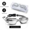 High-Definition Electroplated Silicone Adult Racing Goggles - Professional Anti-Fog Waterproof Swim Goggles