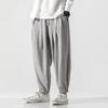 Men's Chinese Style Cotton Linen Joggers - Plus Size Loose Casual Harem Pants for Spring/Summer