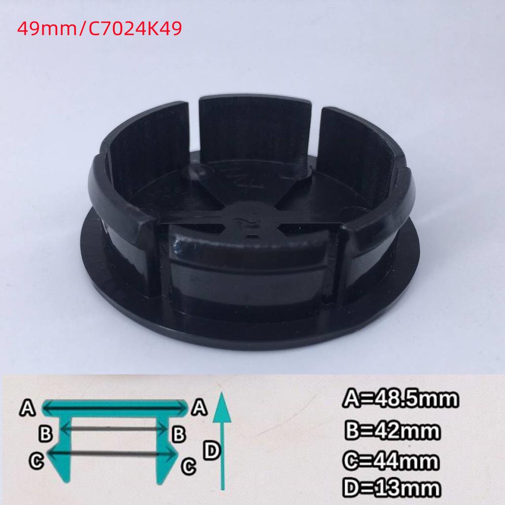 4Pcs Universal Car Wheel Hub Center Caps 49/50/56/60/65/68mm Black Silver Auto Hub Covers Replacement Accessories
