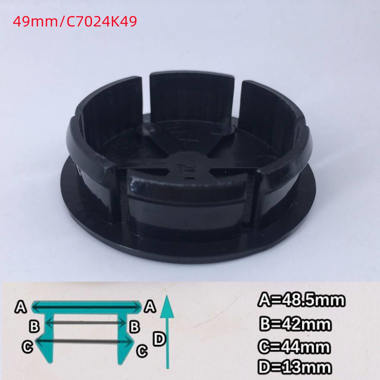 

4Pcs Universal Car Wheel Hub Center Caps 49/50/56/60/65/68mm Black Silver Auto Hub Covers Replacement Accessories