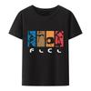 Japan Anime FLCL Modal Print T-Shirt Herren Damen Sommer Kurzarm Klassisches Animations Casual Shirt Lustiges Manga Fans Geschenk Oberteile