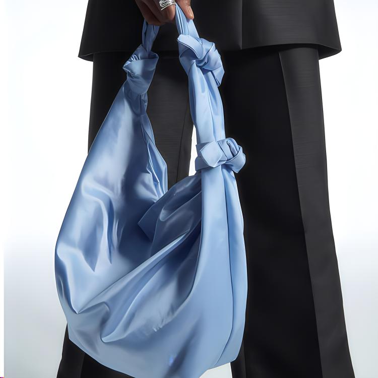 New COS Polyamide Handbag Shoulder Bag Unisex Light Blue 1214245003