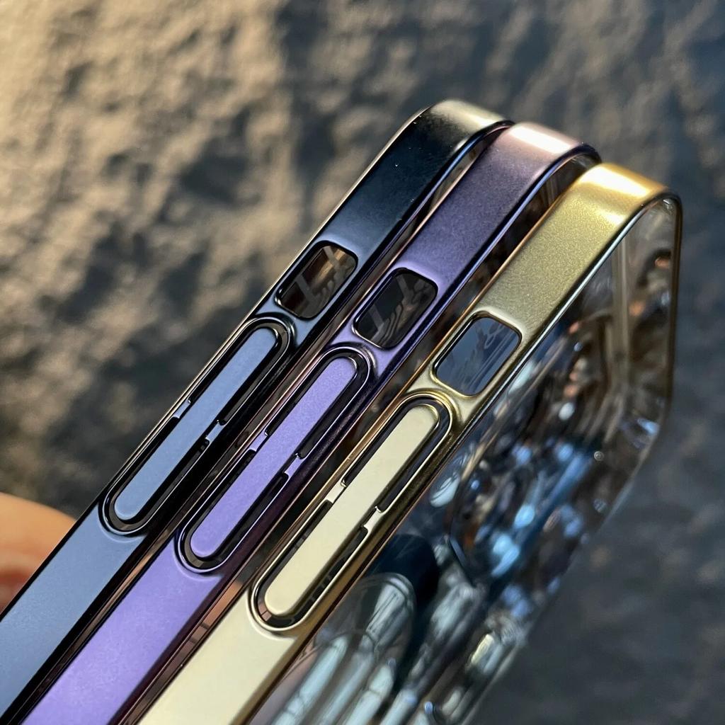 Plating Magnetic Wireless Charge For MagSafe Case For iPhone 14 15 13 12 11 Pro Max Plus Luxury Phone Lens Protector Back Cover
