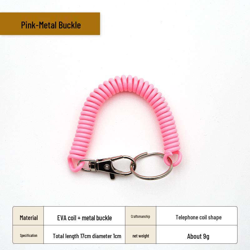 Spring Buckle Keychain Cord – Anti-Lost Outdoor Strap with Bag Holder