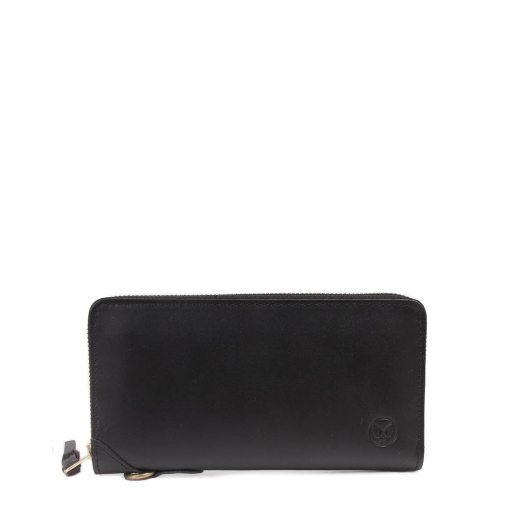 

Round Zipper Long Wallet Buffalo Leather Round Zipper Long Wallet AX9302 Black [Avirex] чорний