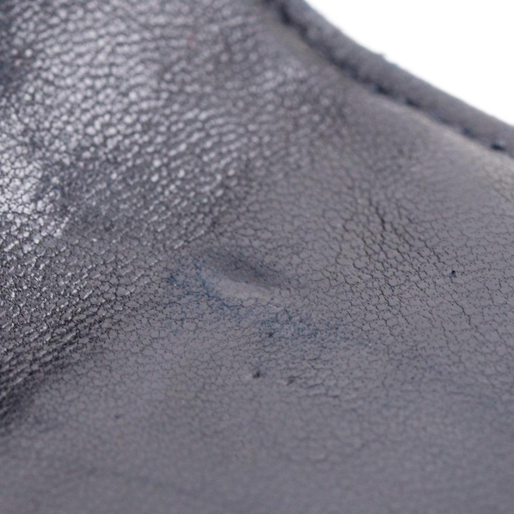 Chanel COCO Mark Purse Vintage Black Lambskin Women Used