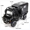 1:Model auta Benz Unimog v měřítku 28, Autíčko s tlakovým odléváním, Otevřené dveře, Světlo a zvuk, Chlapci Hračky Děti Dospělí Dárky