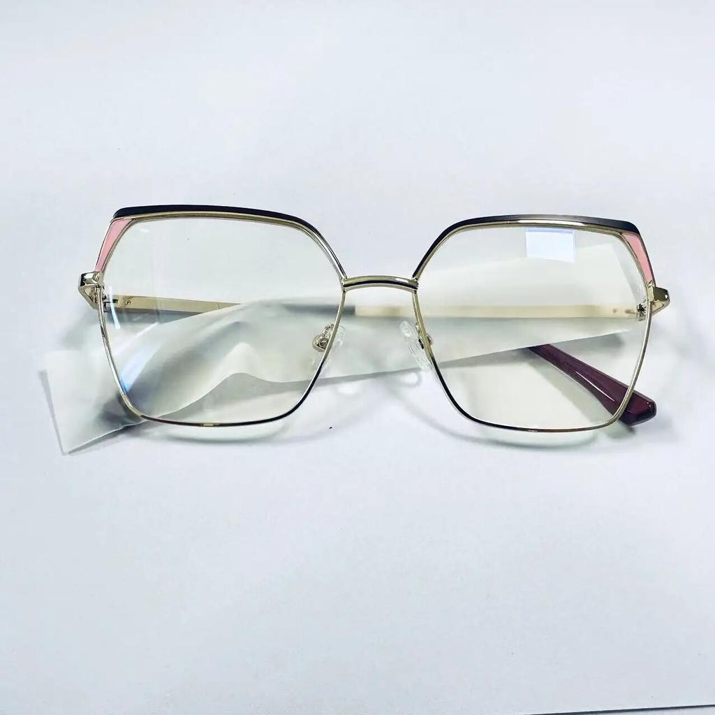 New Personality Anti-blue Light Glasses Square Frame Metal Ins Style Women's Flat Frame