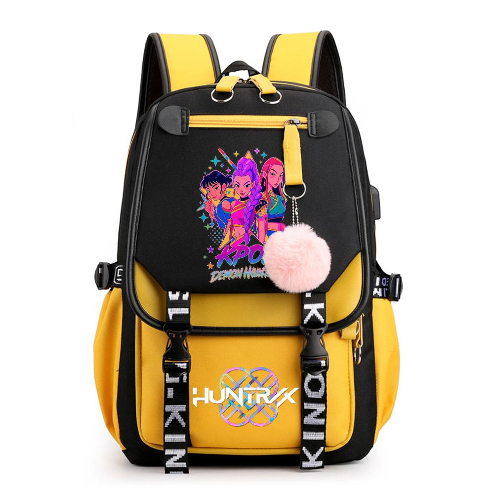 Anime Niedlicher Cartoon K-Pop Bedruckter Rucksack Schultasche für Teenager Schüler Mädchen Junge Bücherrucksack Große Kapazität Wasserdicht Reisetasche Kindergeschenk Rucksack