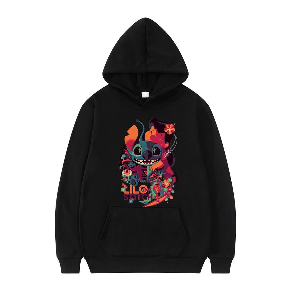 

Disney Lilo Stitch Pullover Hoodies Long Sleeve Sweatshirt Boys Girls Men Women Clothes Parent child Cartoon Tops Coat Hot Sale 3XL