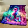 Neon Fantasy Seahorse Blanket Print Blanket Soft and Cozy Perfect for the Living Room Bed Sofa or a Nap,gift