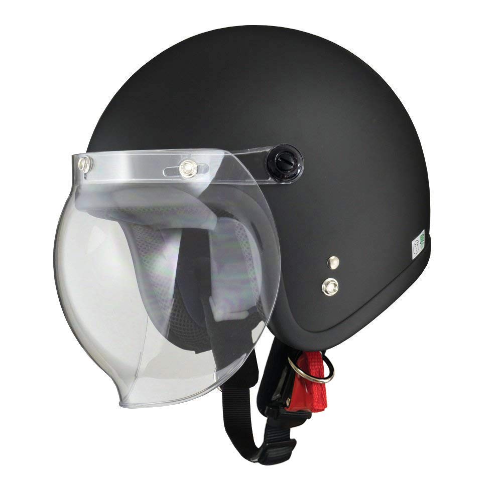 

Ducktail Motorcycle SG Mark One Size Fits All Helmet, Compliant, (Black)