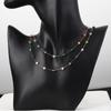 1Meter Crystal Stone Beads Chains Stainless Steel PVD Plated Beaded Chain for DIY Jewelry Making Components Bracelets Necklaces