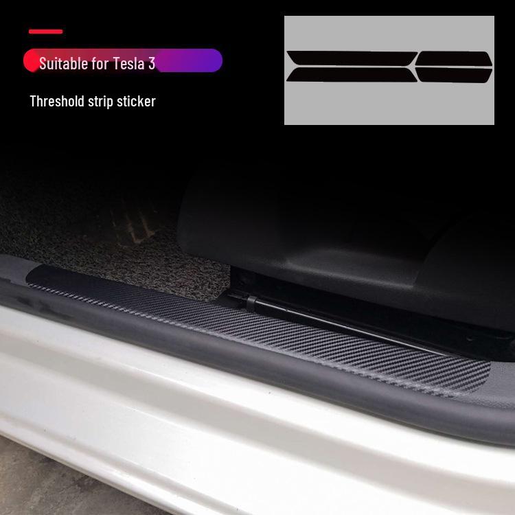 Carbon Fiber Anti-Kick Film for Tesla Model 3/Y (2021) Center Console Interior