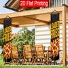 2D Flat - 2pcs 2D Flat Potato Chip Theme, 30.48X179.83 Cm Polyester Door Couplets, Potato Chip Design, Suitable for Commercial Advertising, Outdoor An